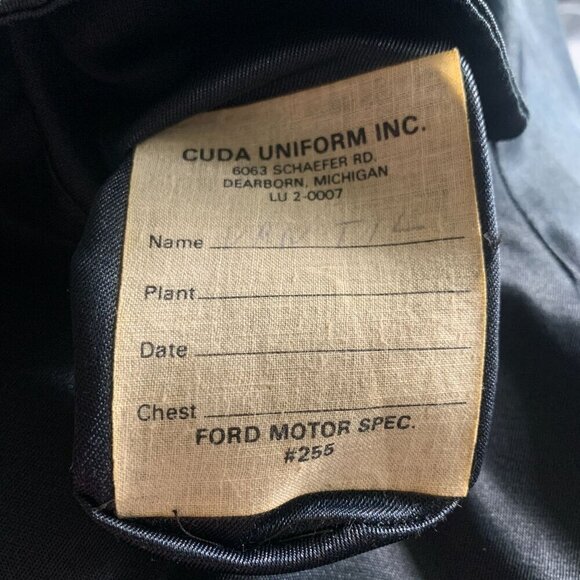 VTG 80s Men's Tufnyl by Blauer Police Security Bomber Jacket & Liner Black 56L - Picture 6 of 7